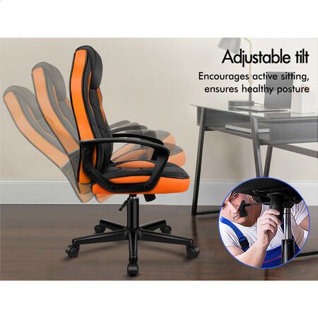 ALFORDSON Gaming Chair Office Executive Orange