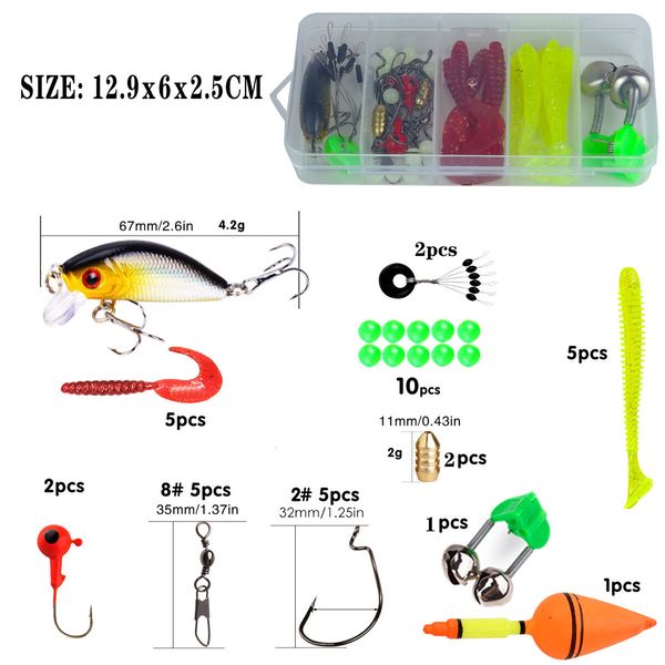 Fishing Tackle Set Telescopic Fishing Rod and Spinning Reel Kit, Saltwater Freshwater Fishing Rod Kit (Red)