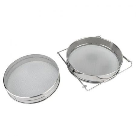 Stainless Steel Double-layer Bee Honey Sieve Filtration, Strainer Honey Harvesting Tool