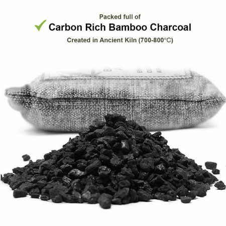 5PCS Air Purifying Bags Activated Bamboo Charcoal Freshener for Car Home Shoes 200g