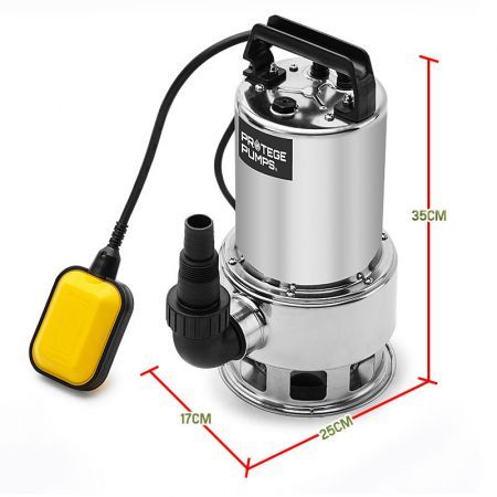 PROTEGE 2000W Submersible Dirty Water Pump Bore Tank Well Steel Automatic