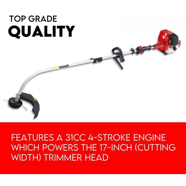 4 STROKE Curved Split Shaft Line Trimmer Garden Lawn Whipper Snipper