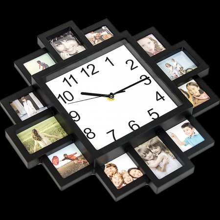 Photo Frame Clock Picture Collage 12Picture Display Photowall