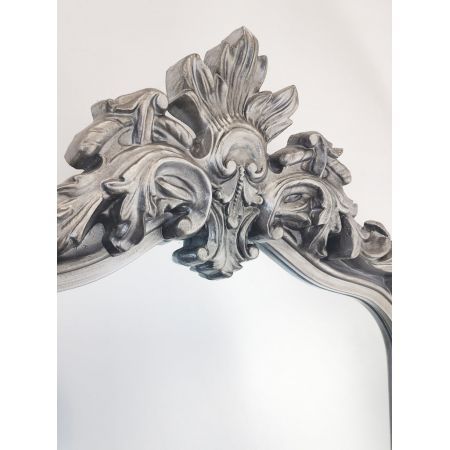 LUX Arch French Provincial Ornate Mirror - Antique Silver