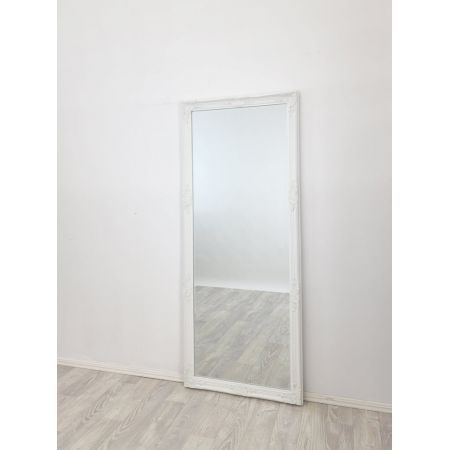 French Provincial Ornate Mirror - White - Medium 70cm x 170cm