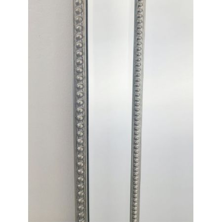 Medium Silver Beaded Framed Mirror - 70cm x 170cm