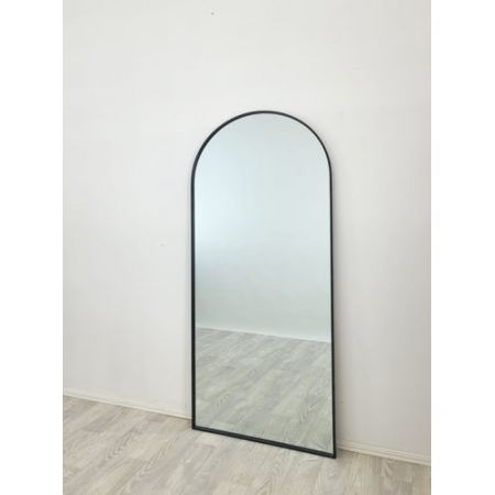 Metal Arch Mirror 80cm x 170cm - Black