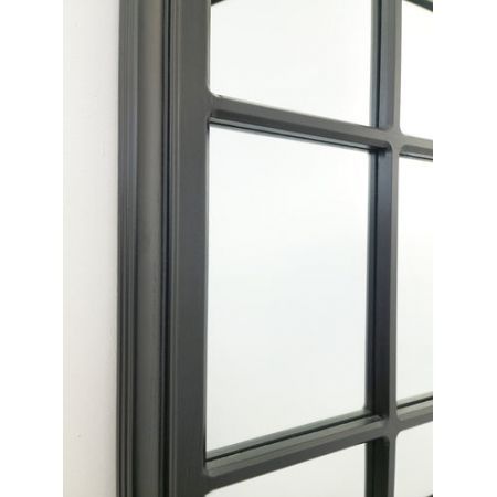 Window Style Mirror - Black Rectangle 100cm x 200cm