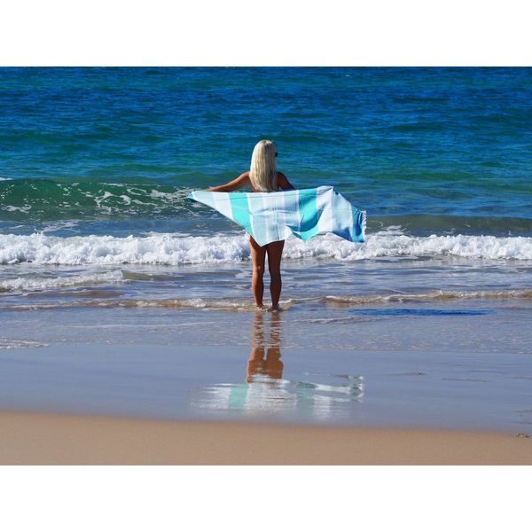 SORRENTO TURKISH COTTON TOWEL - OCEAN