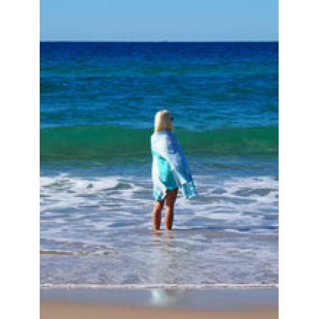 SORRENTO TURKISH COTTON TOWEL - OCEAN