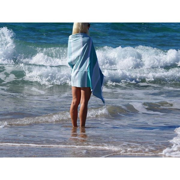 SORRENTO TURKISH COTTON TOWEL - OCEAN