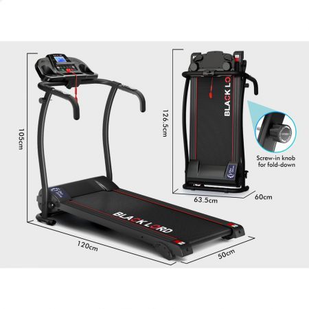 BLACK LORD Treadmill Electric Exercise Running Machine Foldable Walking Pad