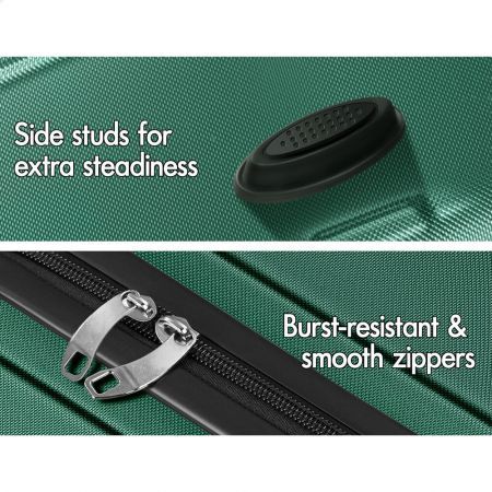 ALFORDSON Luggage 3PCS Set Suitcase Trolley TSA Carry on Hard Case Green