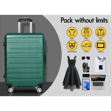 ALFORDSON Luggage 3PCS Set Suitcase Trolley TSA Carry on Hard Case Green