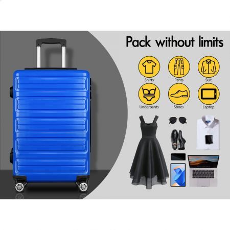 ALFORDSON Luggage 3PCS Set Suitcase Trolley TSA Carry on Hard Case Blue