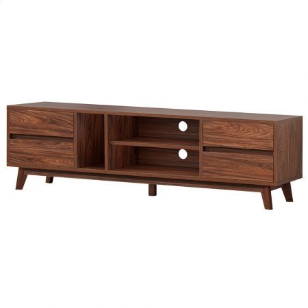 ALFORDSON Entertainment Unit TV Cabinet Stand 180cm Drawer Shelf Walnut