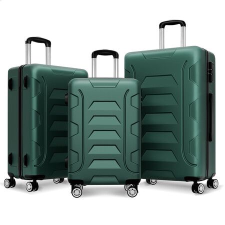 ALFORDSON Luggage 3PCS Set Suitcase Trolley TSA Carry on Hard Case Green