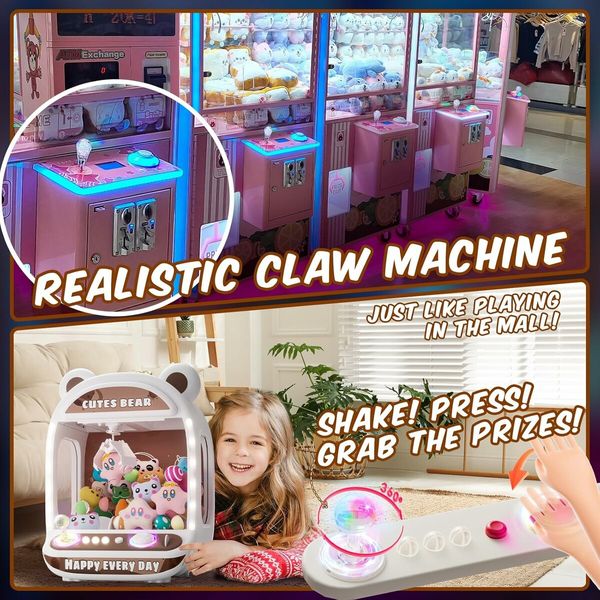 Claw Machines for Kids, Unicorns Toys for Girls Age 6+, Arcade Games Mini Vending Machine with Squishy Fidget Toys, Candy Machine Candy Dispenser Machine