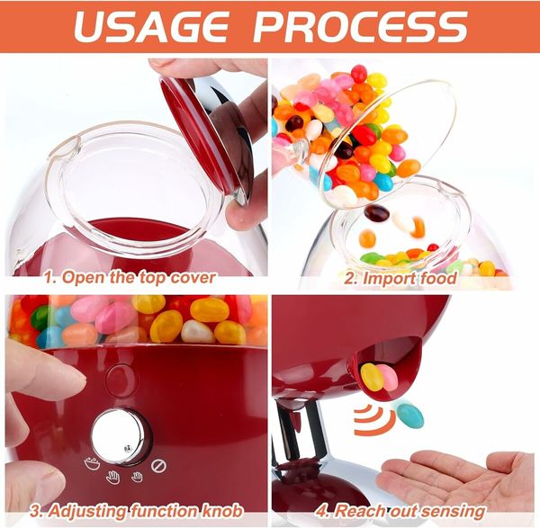 5L Large Automatic Candy Dispenser,Motion Activated Candy Dispenser,Touchless,3 Dispensing Options,Automatic Candy Dispenser For Kids