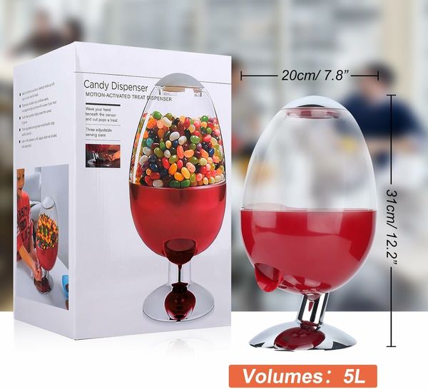 5L Large Automatic Candy Dispenser,Motion Activated Candy Dispenser,Touchless,3 Dispensing Options,Automatic Candy Dispenser For Kids