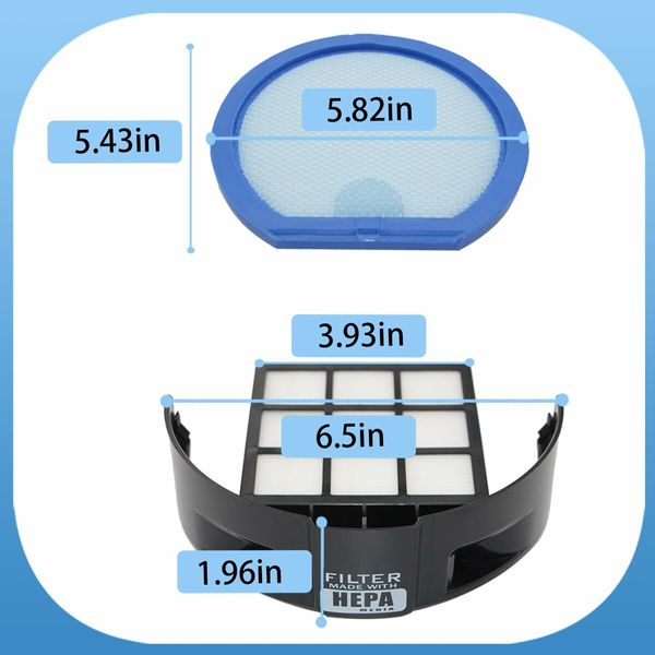 Filter Compatible with Hoover T-Series WindTunnel Bagless Upright Vacuum,Compare to Part Number 303173001 and 303172002 (1 Pack Primary Filter and 1 Pack Hepa Filter)