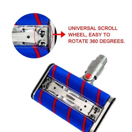 Double Soft Roller Cleaner Head for Dyson Stick Vacuum Cleaners V7 V8 V10 V11 V15 Multi-Directional Roller Head Cordless Stick Vacuum Cleaner