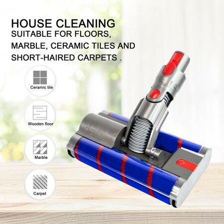 Double Soft Roller Cleaner Head for Dyson Stick Vacuum Cleaners V7 V8 V10 V11 V15 Multi-Directional Roller Head Cordless Stick Vacuum Cleaner