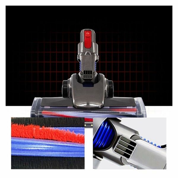 LED Motorhead Compatible Dyson V7 V8 V10 V11 Vacuum Floor Attachment with Turbo Soft Roller and LED Lights