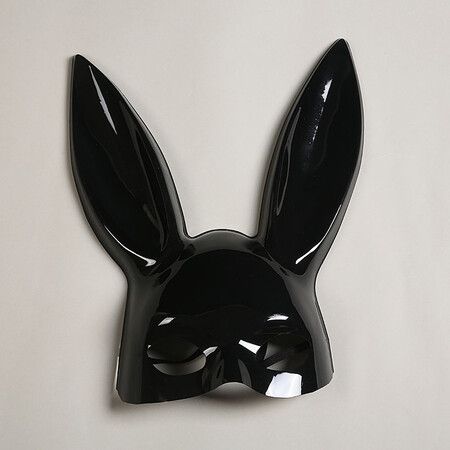 Set of 4 Halloween Bunny Mask Rabbit Ears Half Masks Multicolored Masquerade Costume Accessory