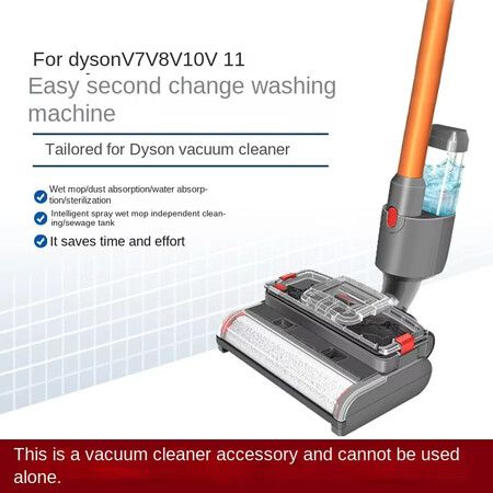 Electric Broom Cleaner Head  Compatible with Dyson V15 V11 V10 V8 V7 Wet  Dry Cleaning Brush with Cleaning Tank and Sewage Tank