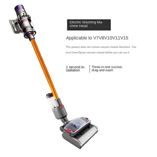 Electric Broom Cleaner Head  Compatible with Dyson V15 V11 V10 V8 V7 Wet  Dry Cleaning Brush with Cleaning Tank and Sewage Tank