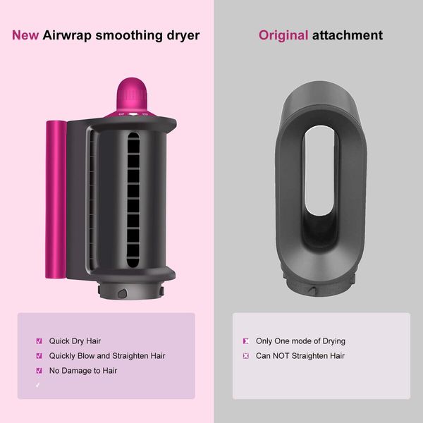 For Dyson Airwrap HS01/HS05 Anti-Flying Wind Nozzle Universal Hair Styling Hair Curler Replacement Accessories Rose Red