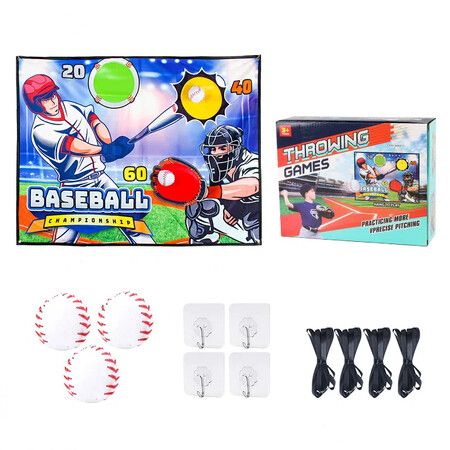 Baseball Games,Toss Target Party Game Kids Outdoor Toys For Age 3+ Baseball Game Mat For Activities Outside Backyard Indoor