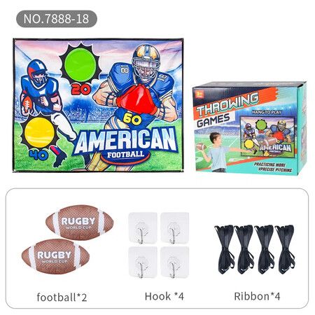 Football Toss Target Games Indoor Outdoor Backyard Throwing Sport Toy for Kids,Football Toys Passing Targets Family Party Game For Boys Girls Play