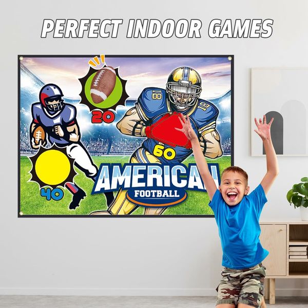 Football Toss Target Games Indoor Outdoor Backyard Throwing Sport Toy for Kids,Football Toys Passing Targets Family Party Game For Boys Girls Play