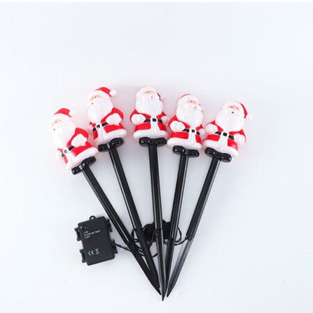 Solar Christmas Garden Stake Lights, Outdoor Waterproof Solar Santa Claus Garden Stake Christmas Pathway Lights