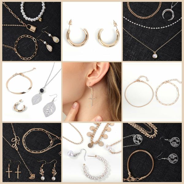 Jewelry Advent Calendar 2024 for Women 24 Days of Christmas Countdown Calendar Fashion Necklaces Earrings Bracelets Xmas Gift