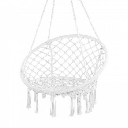 Hammock Hanging Swinging Chair Macramé Hanging Chair for Indoor & Outdoor