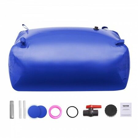 Portable Water Storage Bladder 105.7 Gal 1000D PVC Collapsible Water Tank