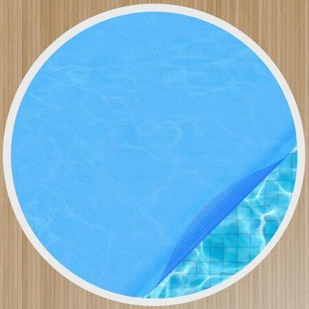 Solar Pool Cover, Φ10 ft Round Solar Blanket for Pools, Inground Above Ground Swimming Pool Solar Cover, 15 mil Solar Covers Blue