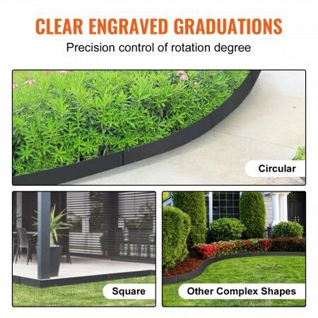 Steel Landscape Edging, 5-pack Steel Garden Edging Borders, 39" L x 3" H Strips, Hammer-in Edging Border, Bendable Metal Landscape Edging for Yard, Garden, Lawn, 3.15" Spike Height, Black