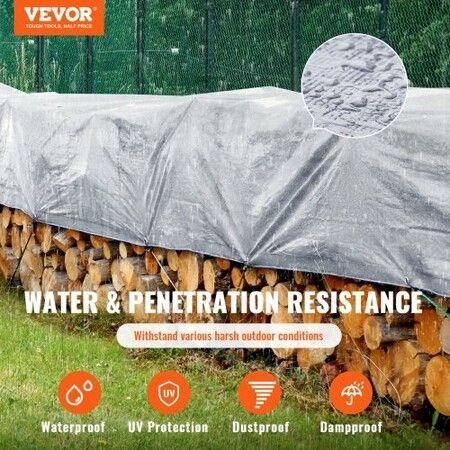 Tarp Waterproof Tarpaulin 16 x 20 ft 10Mil Plastic Poly Tear UV Resistant