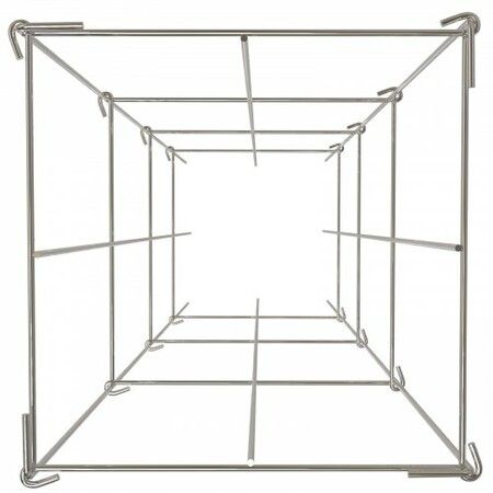 Tomato Cages, 30 x 30 x 117 cm, 5 Packs Square Plant Support Cages, Silver PVC-Coated Steel Tomato Towers for Climbing Vegetables, Plants, Flowers, Fruits