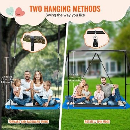 Platform Swing 60 Inch Platform Tree Swing for Kids 700lbs Weight Capacity