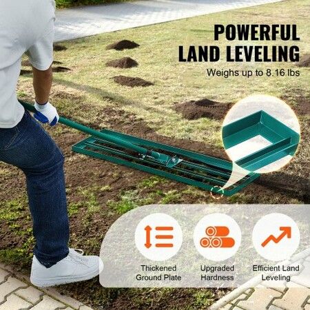 Lawn Leveling Rake, 36"x10" Level Lawn Tool, Heavy-duty Lawn Leveler with 78" Steel Extended Handle, Yard Leveling Rake Suit for Garden, Golf Lawn, Farm