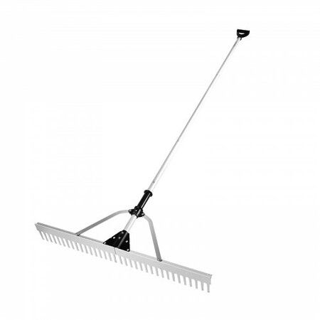 Landscape Rake 36" Head Aluminum Landscape Rake 102.36" Adjustable Handle