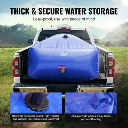 Portable Water Storage Bladder 264 Gal 1000D PVC Collapsible Water Tank