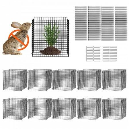 10 Pack Plant Protector from Animals 305 mm x 305 mm Metal Plant Cage