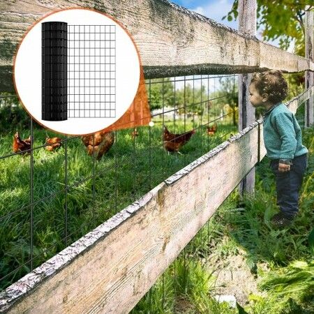 Hardware Cloth, 36'' x 50' Galvanized Wire Mesh Roll, 16 Gauge Chicken Wire Fence Roll, Vinyl Coating Metal Wire Mesh for Chicken Coop Barrier, Rabbit Snake Fences, Poultry Enclosures