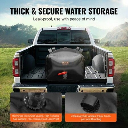 Portable Water Storage Bladder 240L PVC Collapsible Water Tank Black